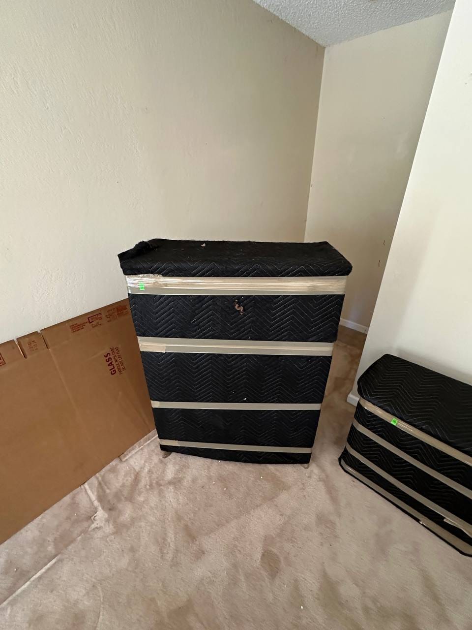 Dresser pad-wrapped and shrink-wrapped for a move on the Nature Coast FL